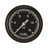 Classic Instruments Autocross Gray 2-5/8" Fuel Pressure Gauge (15 PSI) - AX345GBLF