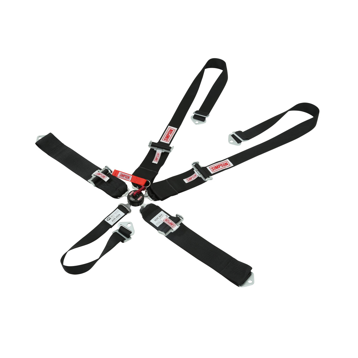 Simpson LCL 55" Lap Bolt-In 5-Point Pull-Down Harness Black - 29110BKH