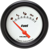Classic Instruments Velocity White 2-5/8" Fuel Level Gauge (240-33 Ohm) - VS209WBPF