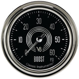 Classic Instruments V8 Speedster 2-5/8" Boost Gauge (60 PSI) - V8SR343SLC