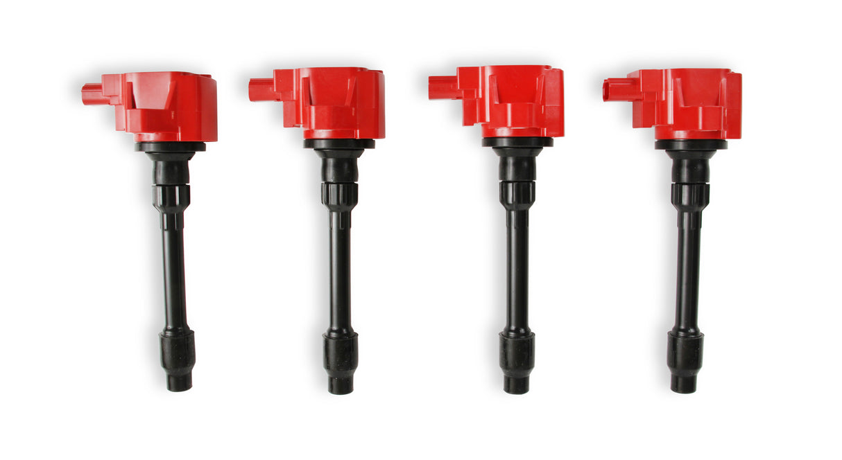 MSD Ignition Coil - Blaster Series - Honda 1.5L/2.0L/2.0L Turbo 4-cyl-Red-4-Pack - 82494