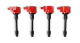 MSD Ignition Coil - Blaster Series - Honda 1.5L/2.0L/2.0L Turbo 4-cyl-Red-4-Pack - 82494