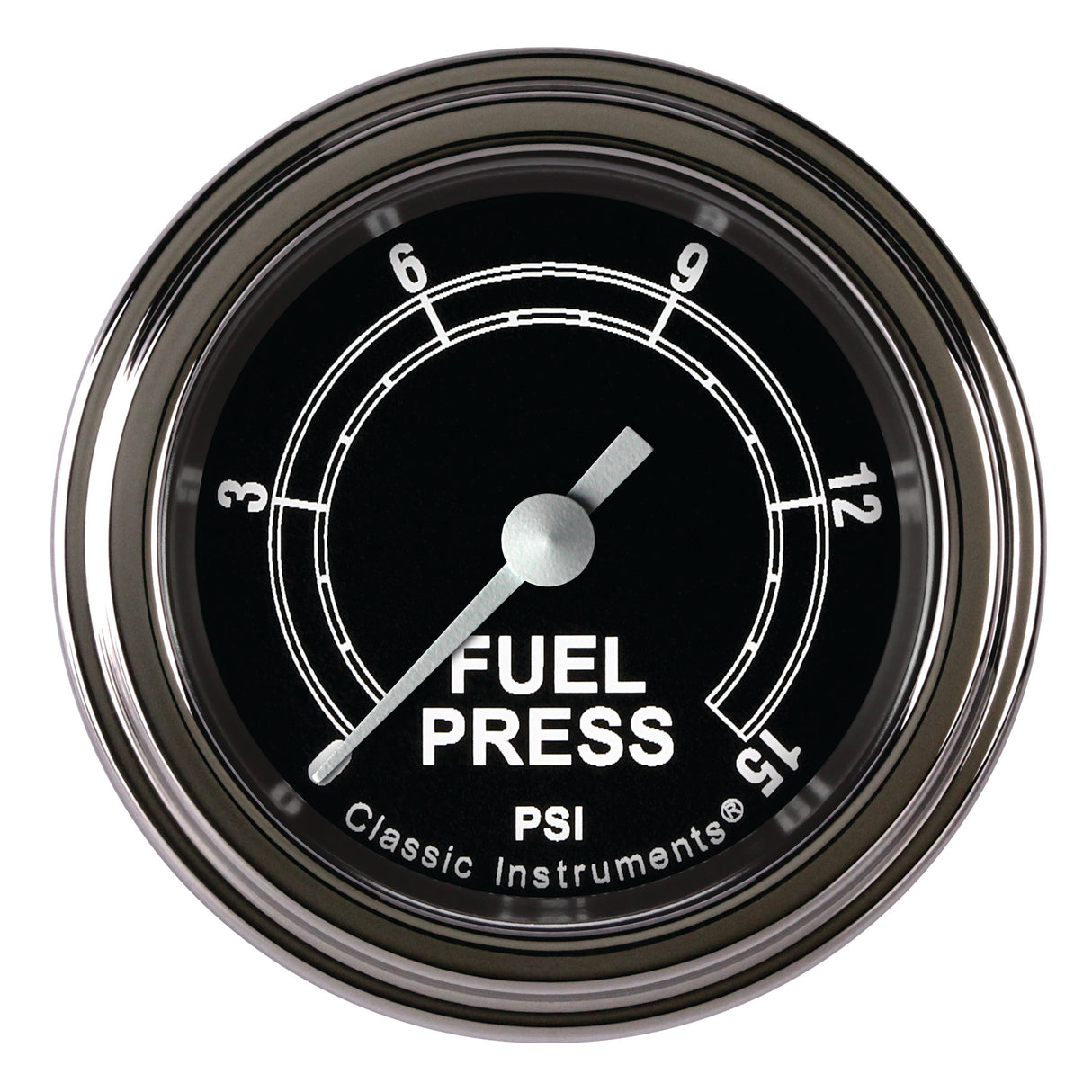 Classic Instruments Traditional 2-1/8" Fuel Pressure Gauge (15 PSI) - TR145SLF