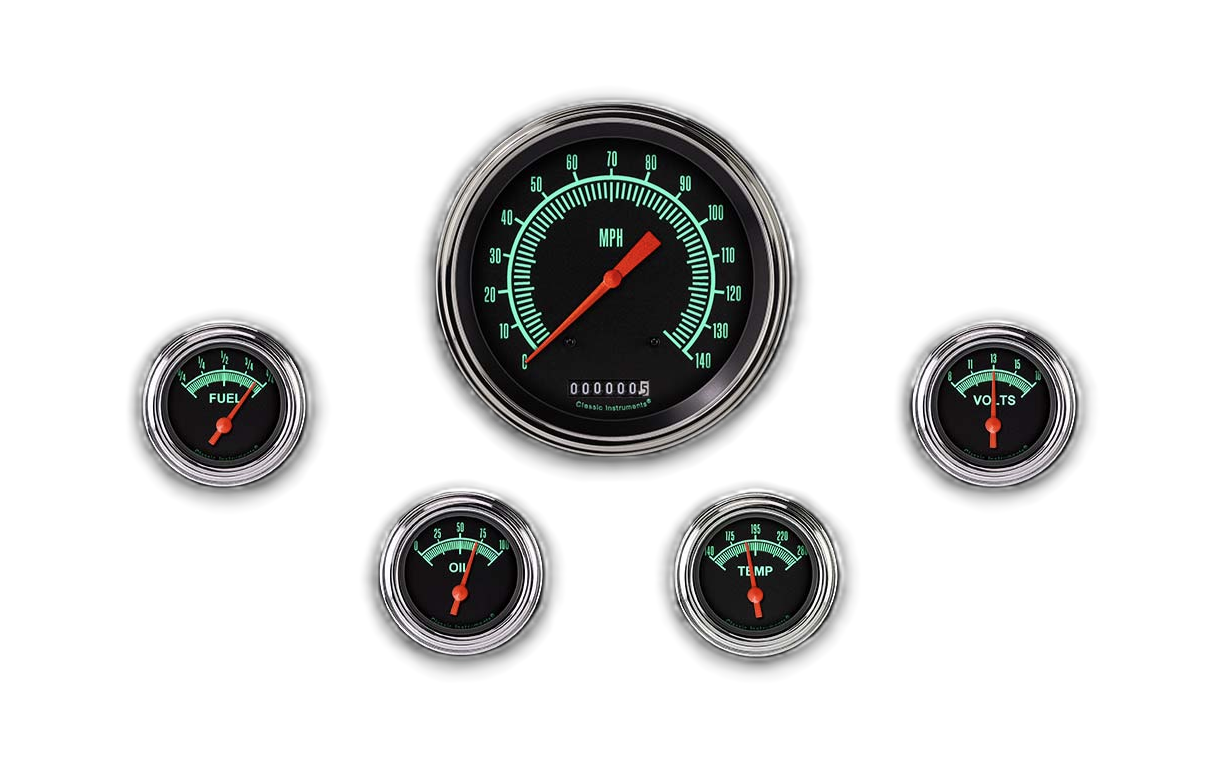 Classic Instruments G STOCK 5IN SPEEDO, 4 - 2IN FOTV-GM - GS54SLC