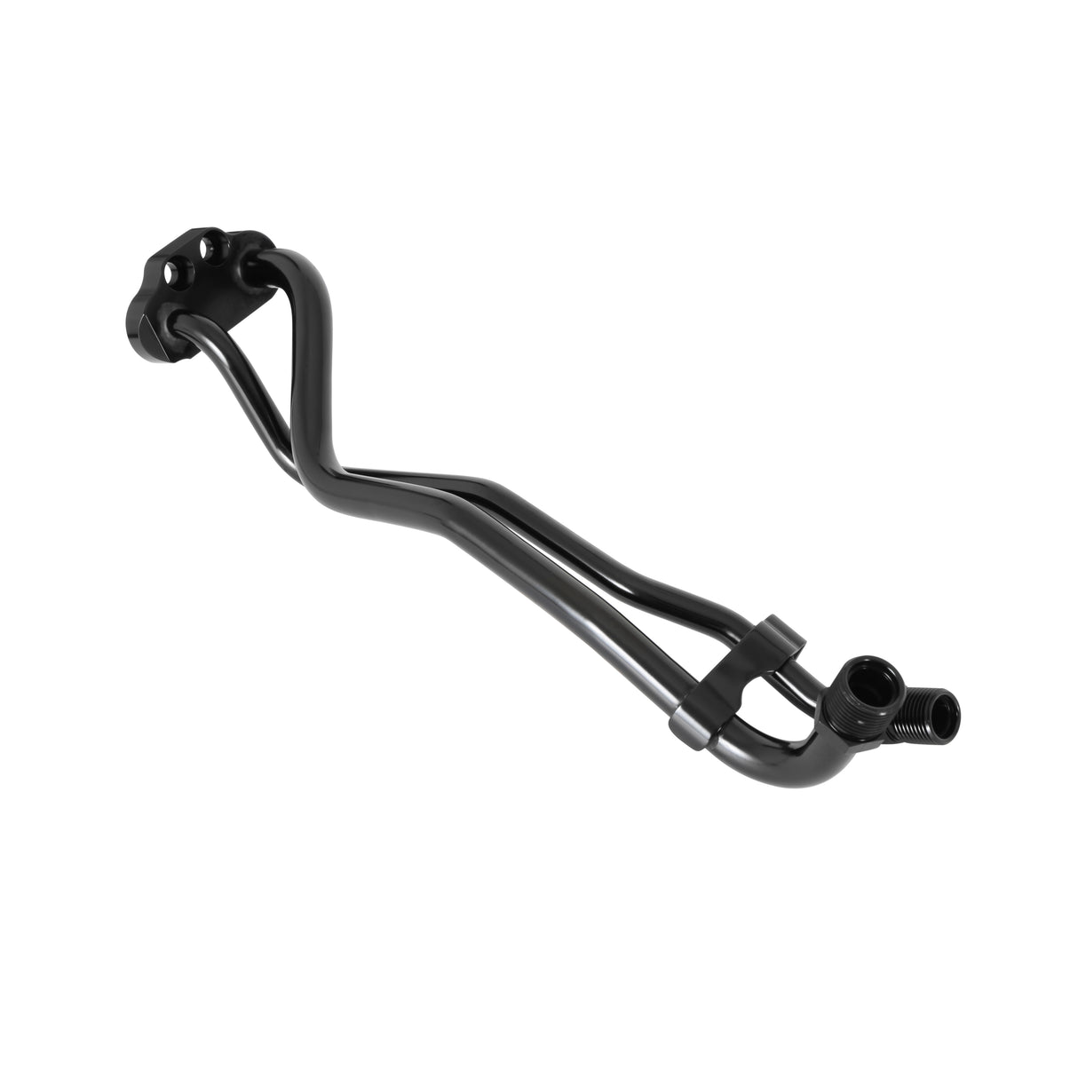 Holley 97-444 Line Adapter Manifold for SD7 A/C Compressor - SBF, Passenger Side Exit