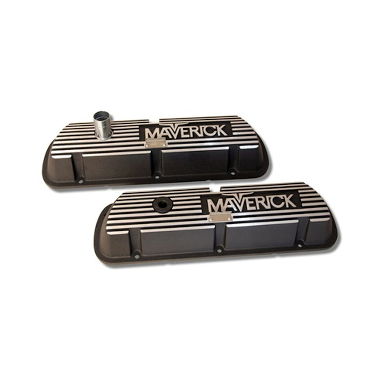 Scott Drake Black Wrinkle Finish Maverick Valve Covers - 6A582-MAV
