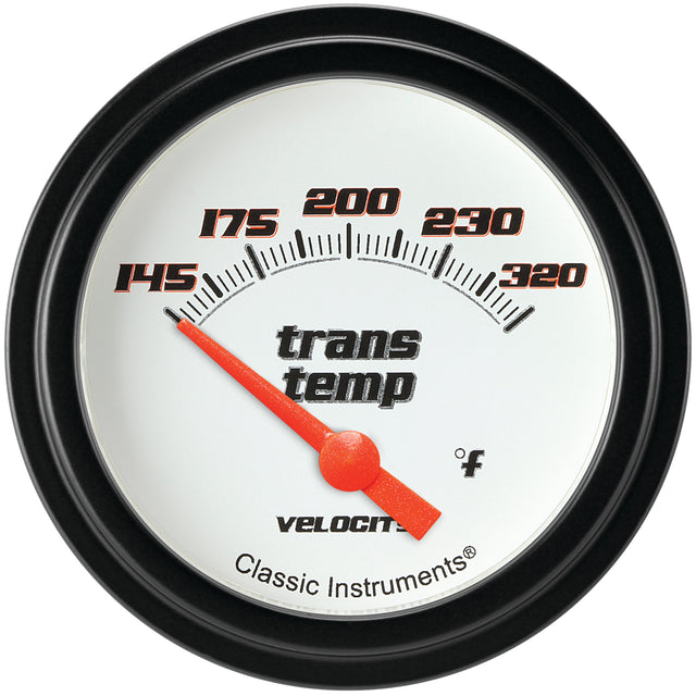 Classic Instruments Velocity White 2-5/8" Transmission Temperature Gauge - VS227WBLF
