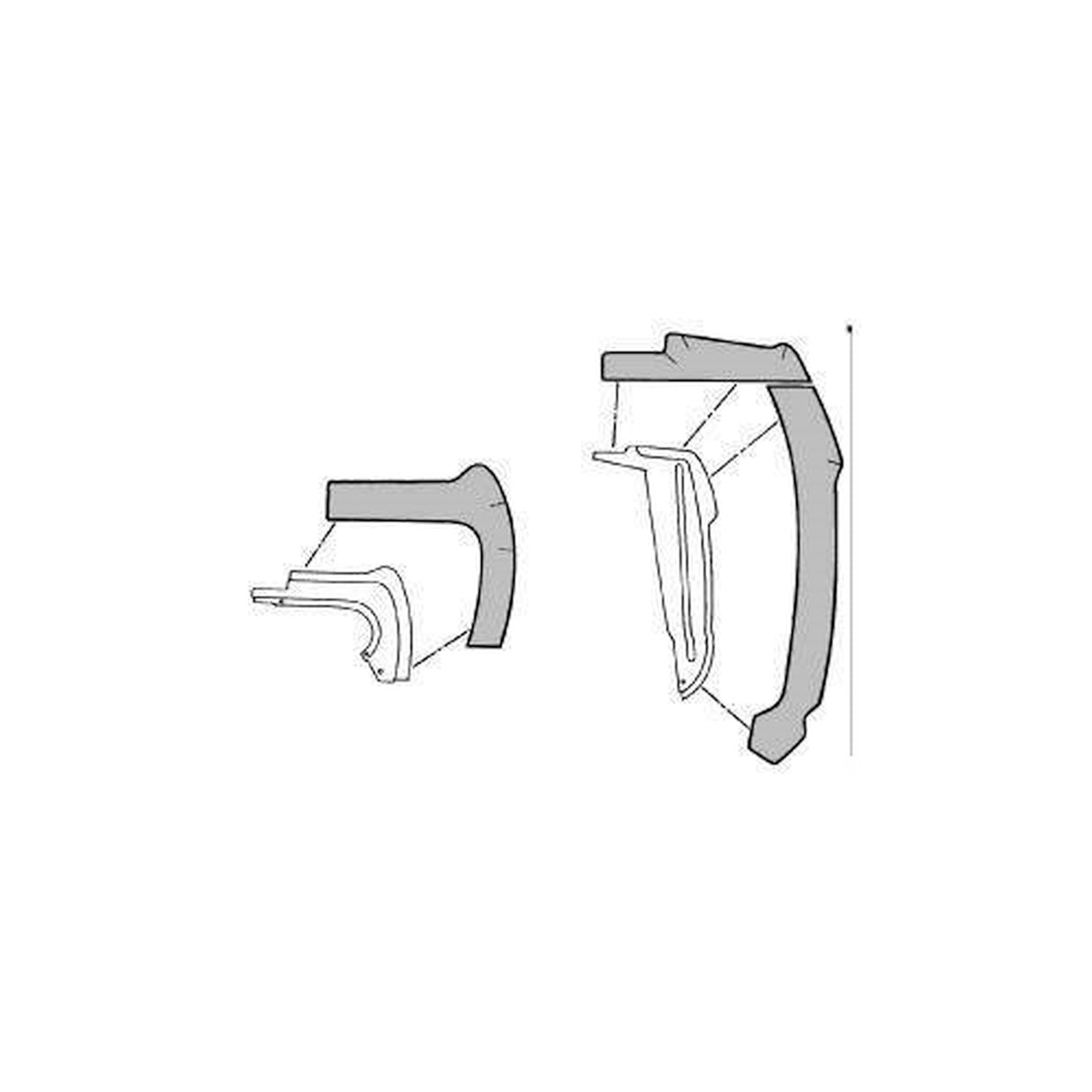 Scott Drake Fender Splash Shield Kit (Front) - C5ZZ-16A572-A