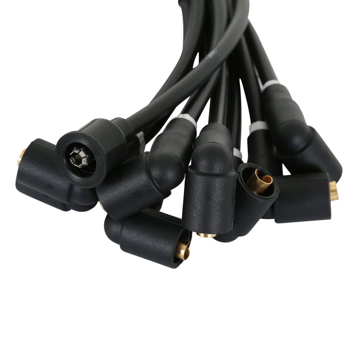 Scott Drake 8mm Ford Logo Ignition Wires Black - C5OZ-12259-BK8