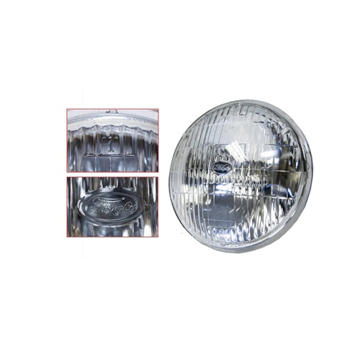 Scott Drake 5 3/4" High Beam Round Halogen Sealed Beam Headlamp - B8AZ-13007-B