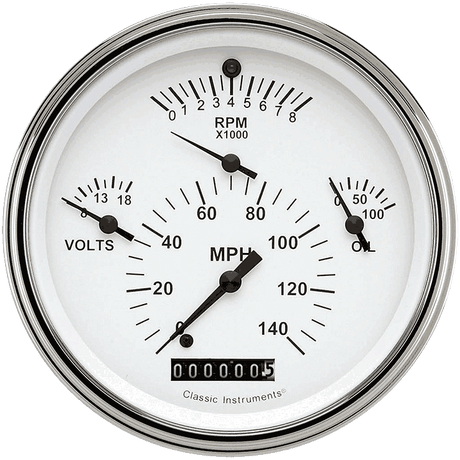 Classic Instruments TETRA WHITE CENTER CLUSTER - TE40WSLC
