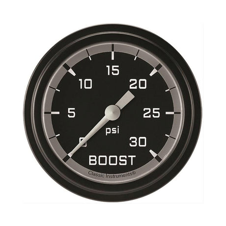 Classic Instruments Autocross Gray 2 5/8" Boost Gauge, 30 psi - AX342GBLF