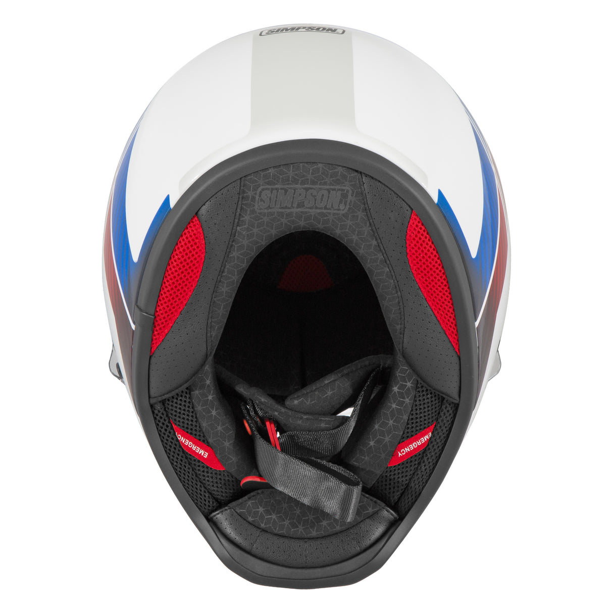 Simpson Motorcycle M30 Bandit Helmet - Lifter White - Extra Small - M30LIFT1XS