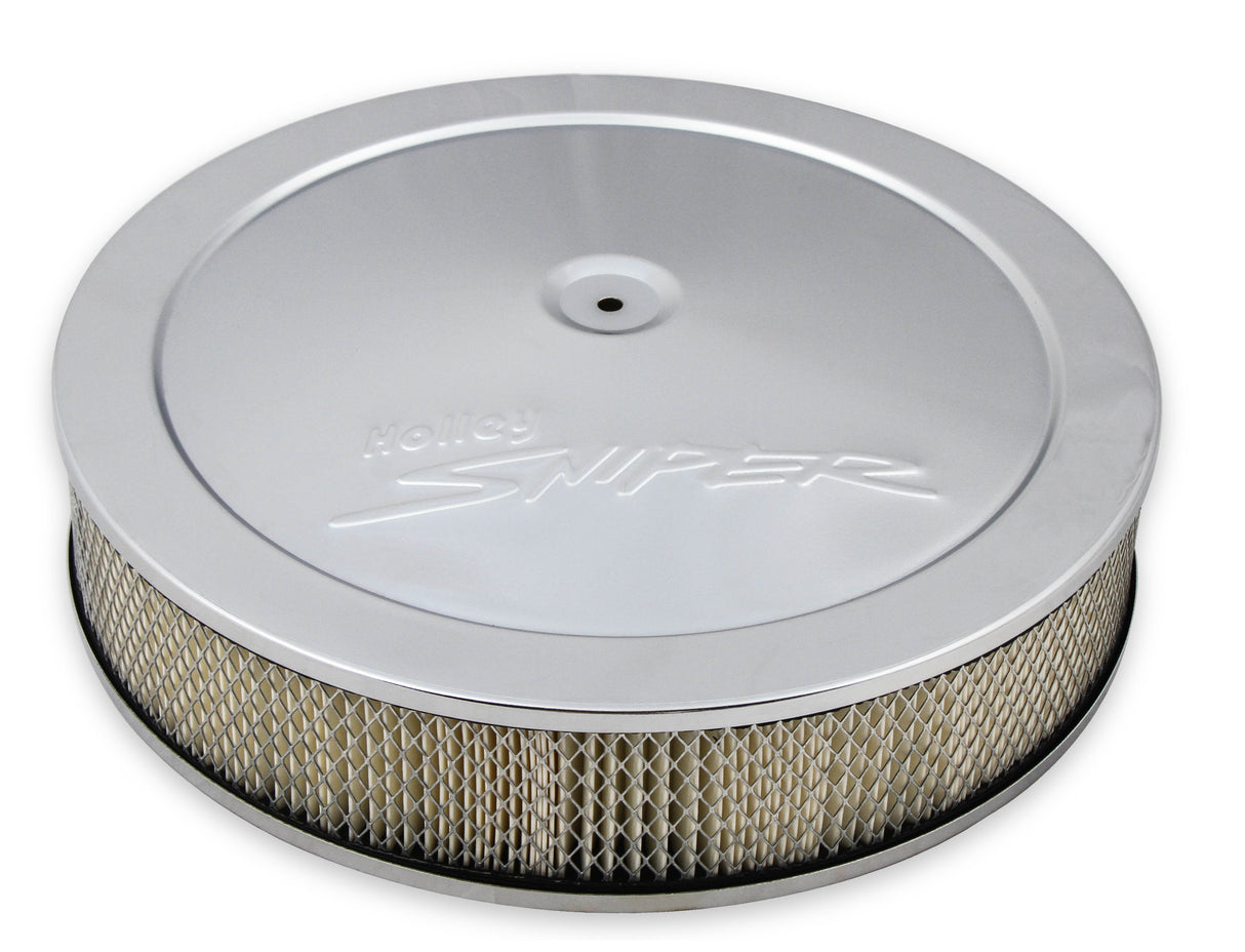 Holley 120-540 Sniper Air Cleaner Assembly, 14" x 4" - Chrome Finish