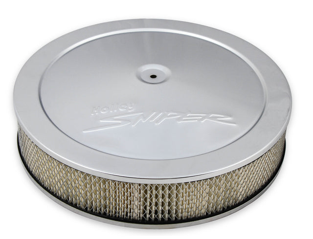 Holley 120-540 Sniper Air Cleaner Assembly, 14" x 4" - Chrome Finish