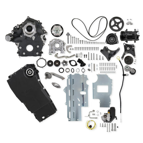 Holley Godzilla High-Mount Accessory Drive - F100 Swap - Complete - Black - 20-345BK