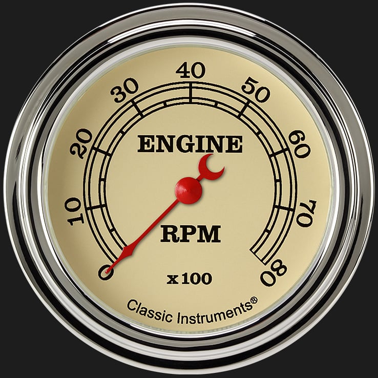Classic Instruments Vintage 2 5/8" Tachometer - VT383SLF