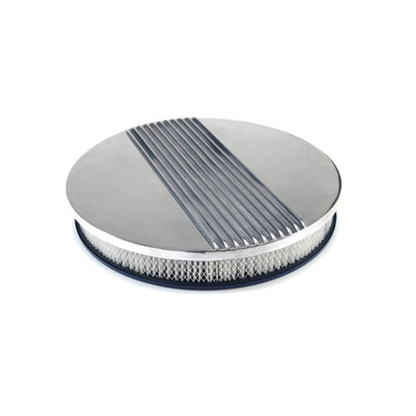 Scott Drake 14" Polished Aluminum Finned Air Cleaner Assembly - C5ZZ-9600-AFK