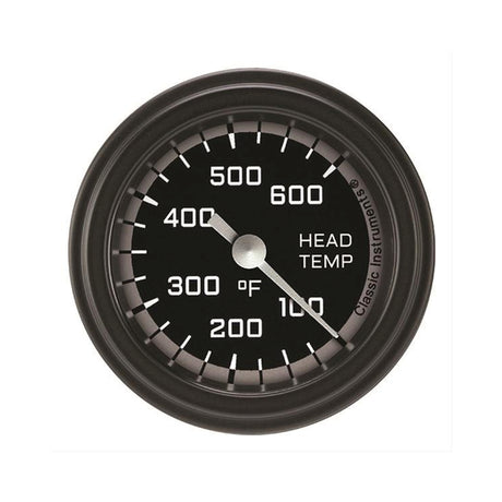 Classic Instruments Autocross Gray 2 1/8" Cylinder Head Temp. Gauge - AX197GBLF