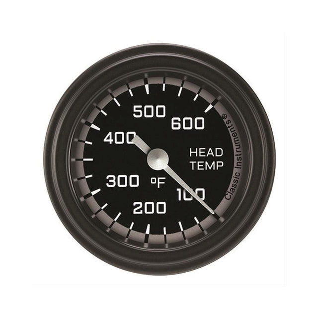 Classic Instruments Autocross Gray 2 1/8" Cylinder Head Temp. Gauge - AX197GBLF