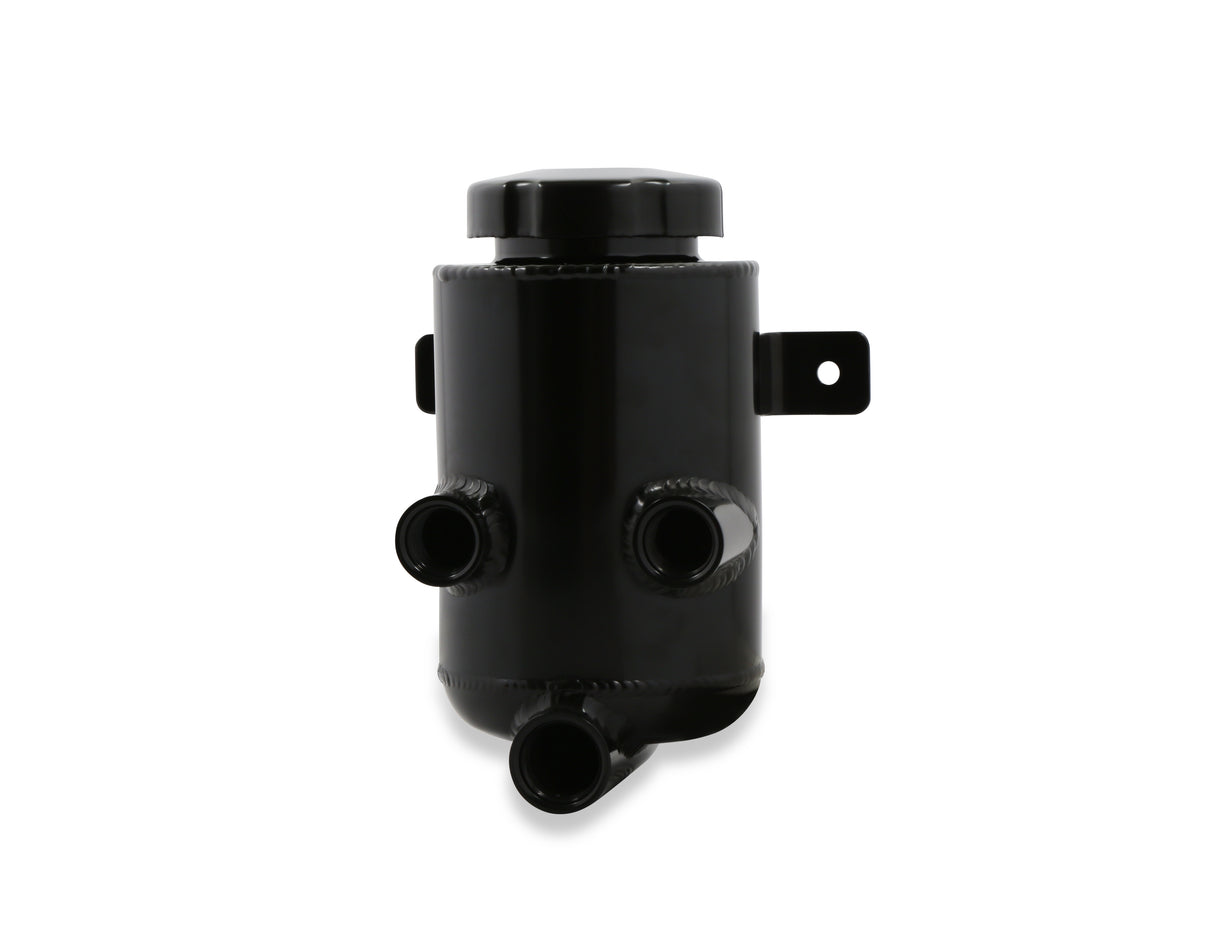 Holley 198-212 Power Steering Remote Reservoir - Black Aluminum with Bracket