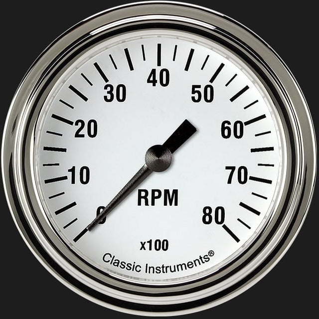 Classic Instruments White Hot 2 5/8" Tachometer - WH383SLF