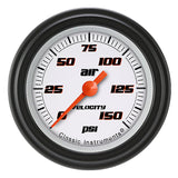 Classic Instruments Velocity White 2-1/8" Air Pressure Gauge - VS118WBLF