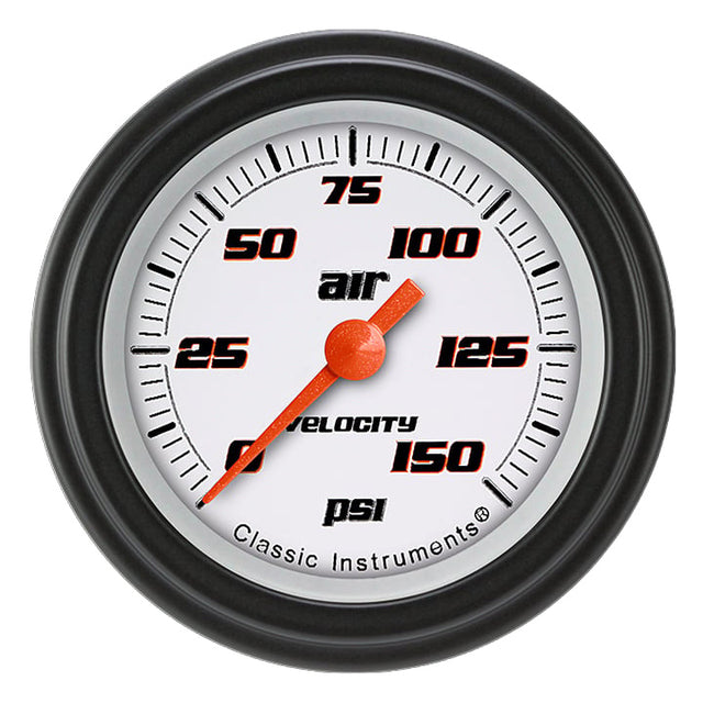 Classic Instruments Velocity White 2-1/8" Air Pressure Gauge - VS118WBLF