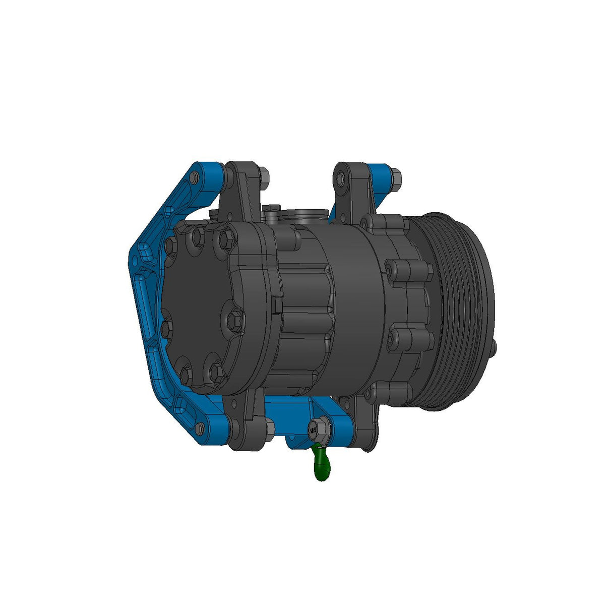 Holley Low Mount A/C Brackets for the Gen 5 LT4/LT1 Dry Sump Engines w/DSE Subframe - 20-211
