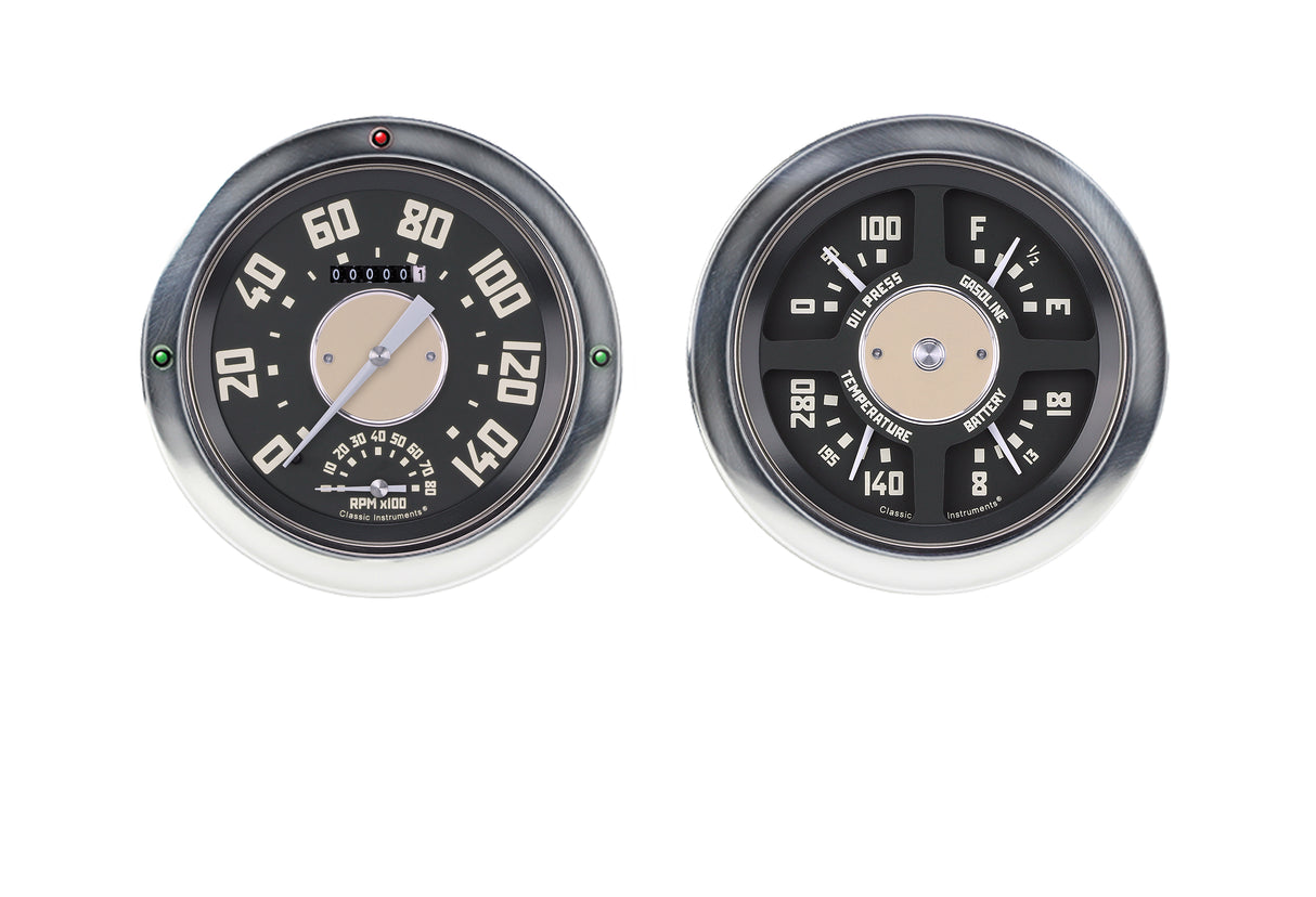 Classic Instruments 1954-55 Chevy Truck Package 4-5/8" Speedometer & Quad - CT54OE62