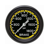 Classic Instruments Autocross Yellow 2-5/8" Brake Pressure Gauge - AX367YBPF