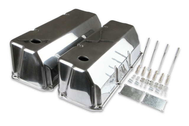 Mr Gasket Cast Aluminum Tall Valve Covers - Polished - 6890G