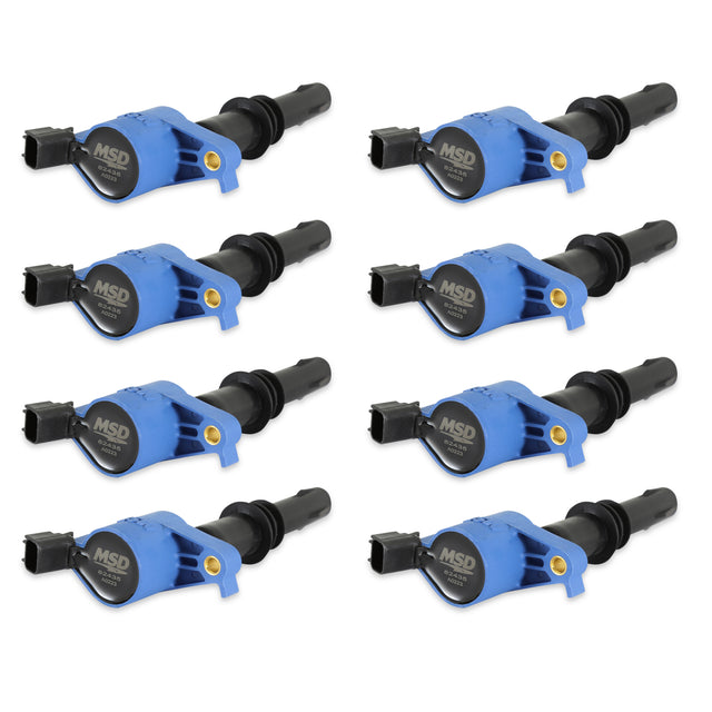 MSD Ignition Coil - Blaster - Ford 3-Valve V8 - Blue - 8-Pack - 824385
