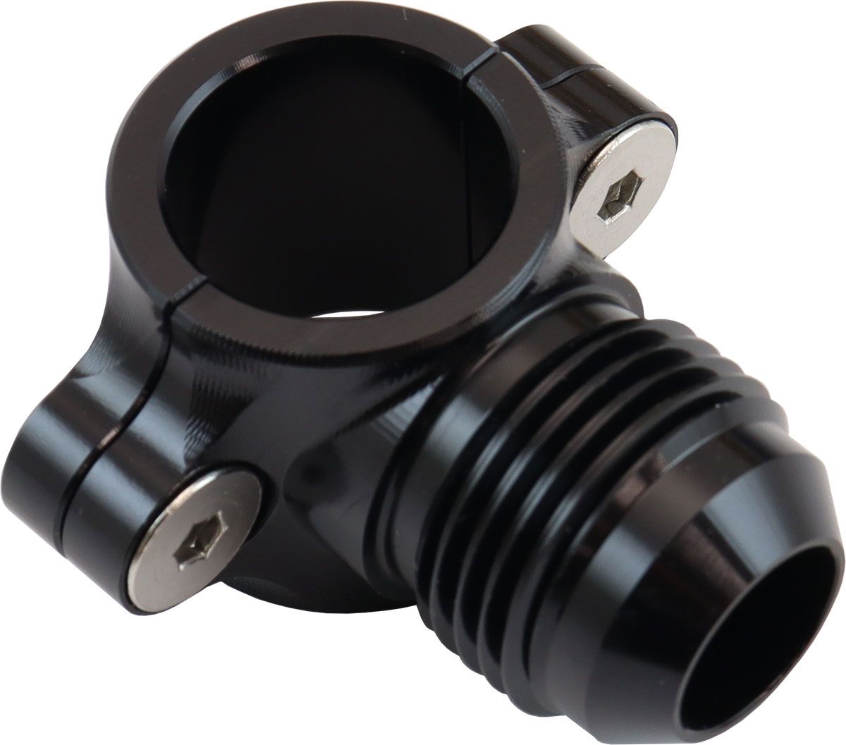 Aeroflow Clamp On Hard Line to Male AN Adapter 3/4" to -10AN (AF107-12-10BLK) AF107-12-10BLK