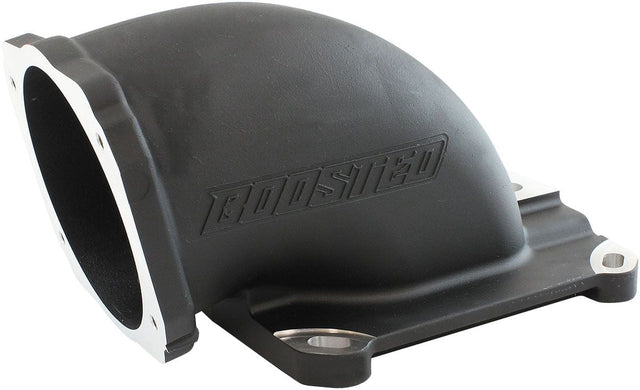 Aeroflow Cast EFI Throttle Body Elbow - Black Finish (AF2045-1001BLK) AF2045-1001BLK