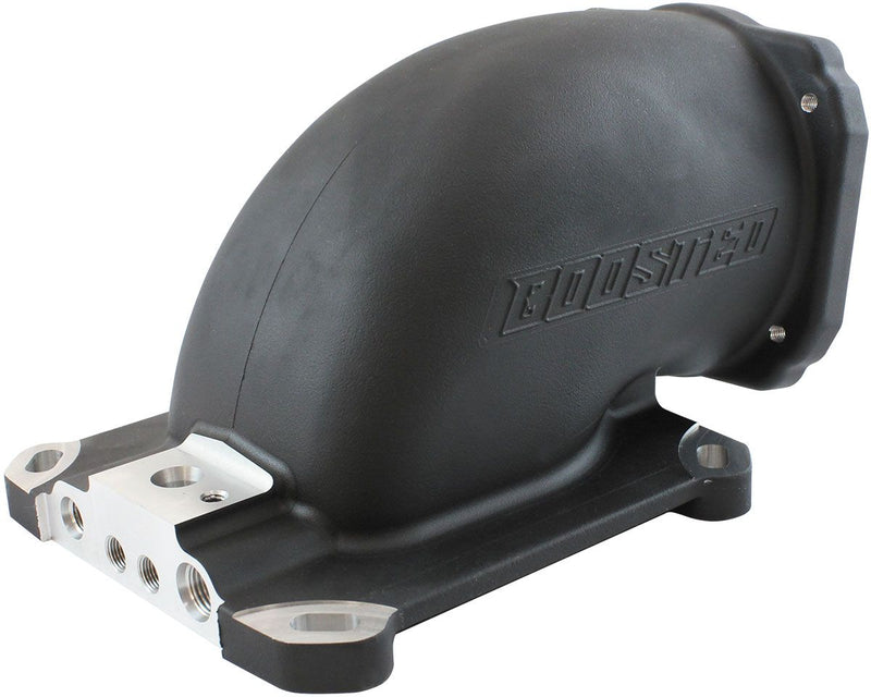 Aeroflow Cast EFI Throttle Body Elbow - Black Finish (AF2045-1001BLK)