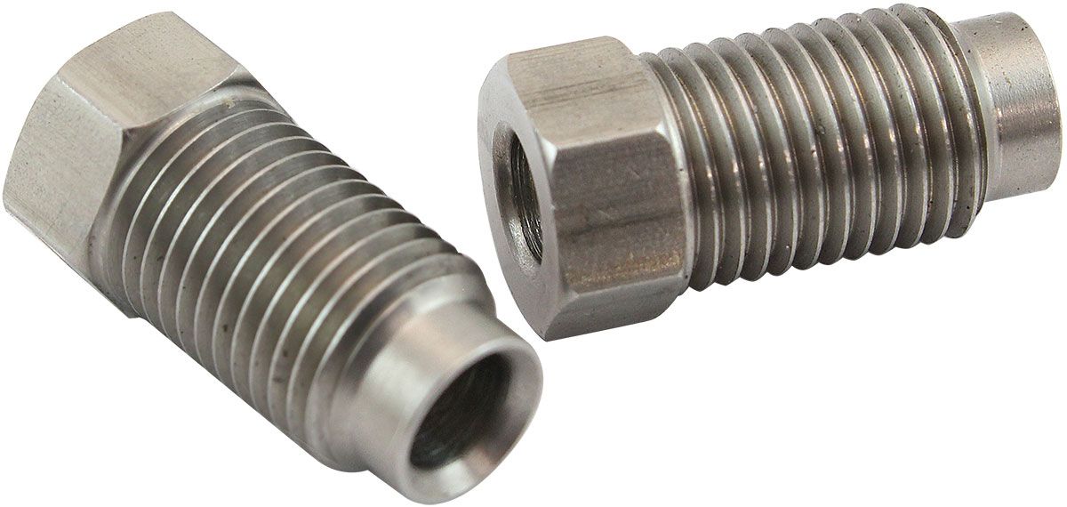 Aeroflow Stainless Steel Inverted Flare Long Tube Nuts (Pair) (AF364L) AF364L