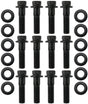 Aeroflow GM LS Header Bolts M8 x 1.25mm, 1.181" (30mm) UHL - Black Finish (AF37-1013)