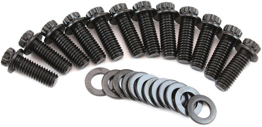 Aeroflow Small Block Chev Intake Bolts - Black Finish (AF37-1201) AF37-1201
