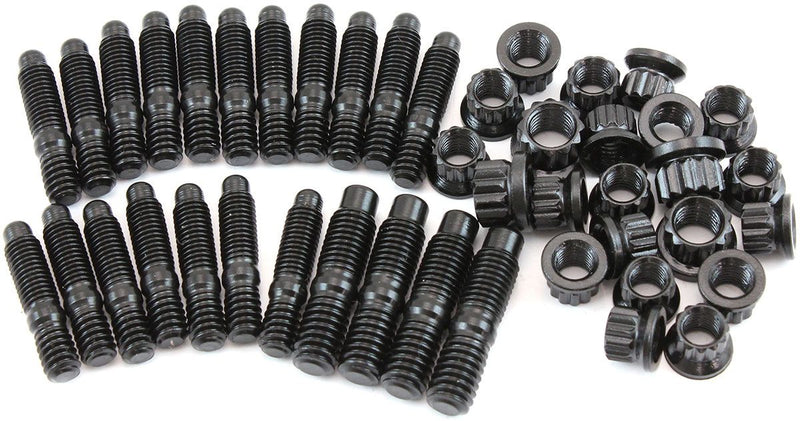 Aeroflow Small Block Ford Windsor, Ford Cleveland & Holden V8 253-308 Oil Pan Stud Kit - Black Finish (AF37-2310) AF37-2310