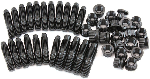 Aeroflow Small Block Ford Windsor, Ford Cleveland & Holden V8 253-308 Oil Pan Stud Kit - Black Finish (AF37-2310) AF37-2310