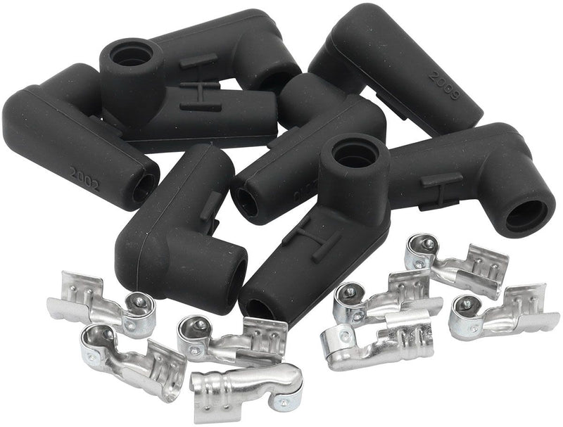 Aeroflow Xpro Silicone Low Profile 90° Spark Plug Boots & Terminals (AF4030-3312-8)