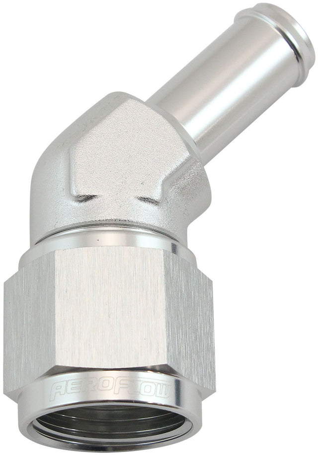 Aeroflow 45° Hose Barb 1/2" to -10AN (AF412-10-08S) AF412-10-08S
