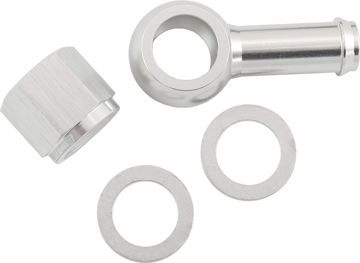 Aeroflow 90° Fuel Pump Banjo Kit - Silver (AF49-1220S) AF49-1220S