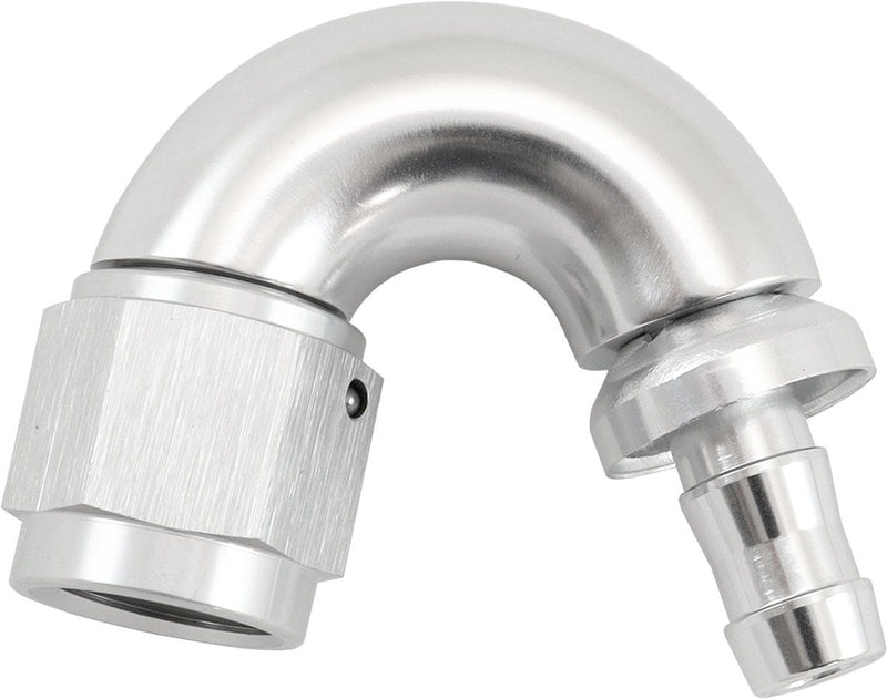 Aeroflow 510 Series Full Flow Tight Radius Push Lock 120° Hose End -6AN To 5/16" (8mm) Barb (AF515-06-05S) AF515-06-05S