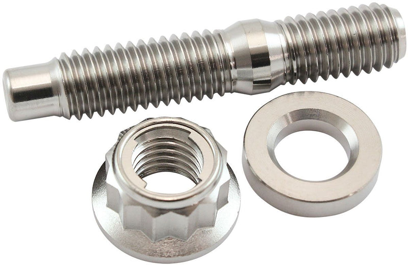 Aeroflow M8 x 1.25mm Titanium Stud, 12 Point Locking Nut and Washer Kit (AF55-2010) AF55-2010