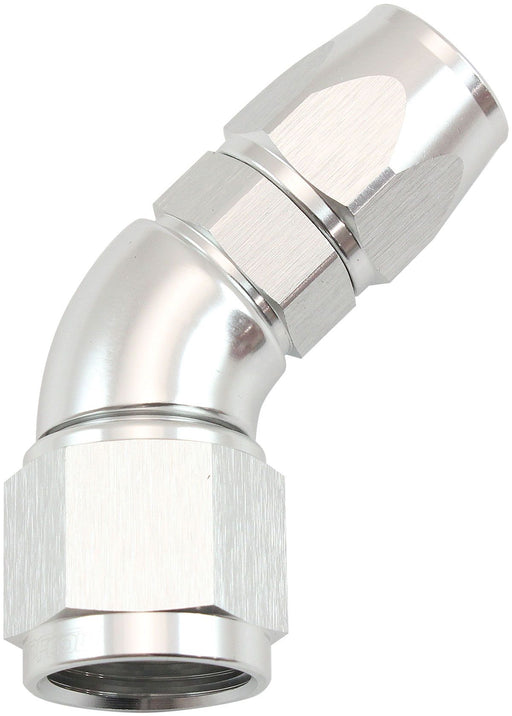 Aeroflow 200 Series Teflon Style One Piece 45 Degree Stepped Hose End -8AN to -8 Hose (AF572-06-08DS) AF572-06-08DS