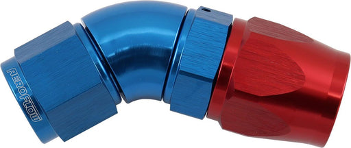 Aeroflow 200 Series Teflon Style One Piece 45 Degree Stepped Hose End -8AN to -10 Hose (AF572-10-08D) AF572-10-08D