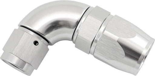 Aeroflow 200 Series Teflon Style One Piece 90 Degree Stepped Hose End -6AN to -8 Hose (AF573-08-06DS) AF573-08-06DS