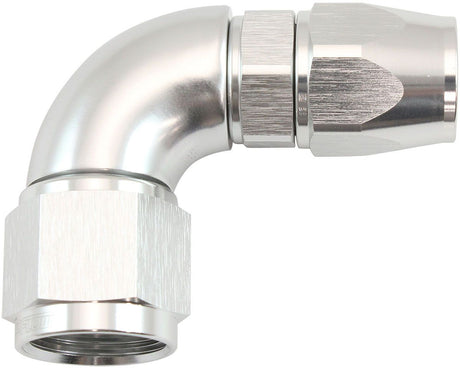 Aeroflow 200 Series Teflon Style One Piece 90 Degree Stepped Hose End -10AN to -8 Hose (AF573-08-10DS) AF573-08-10DS